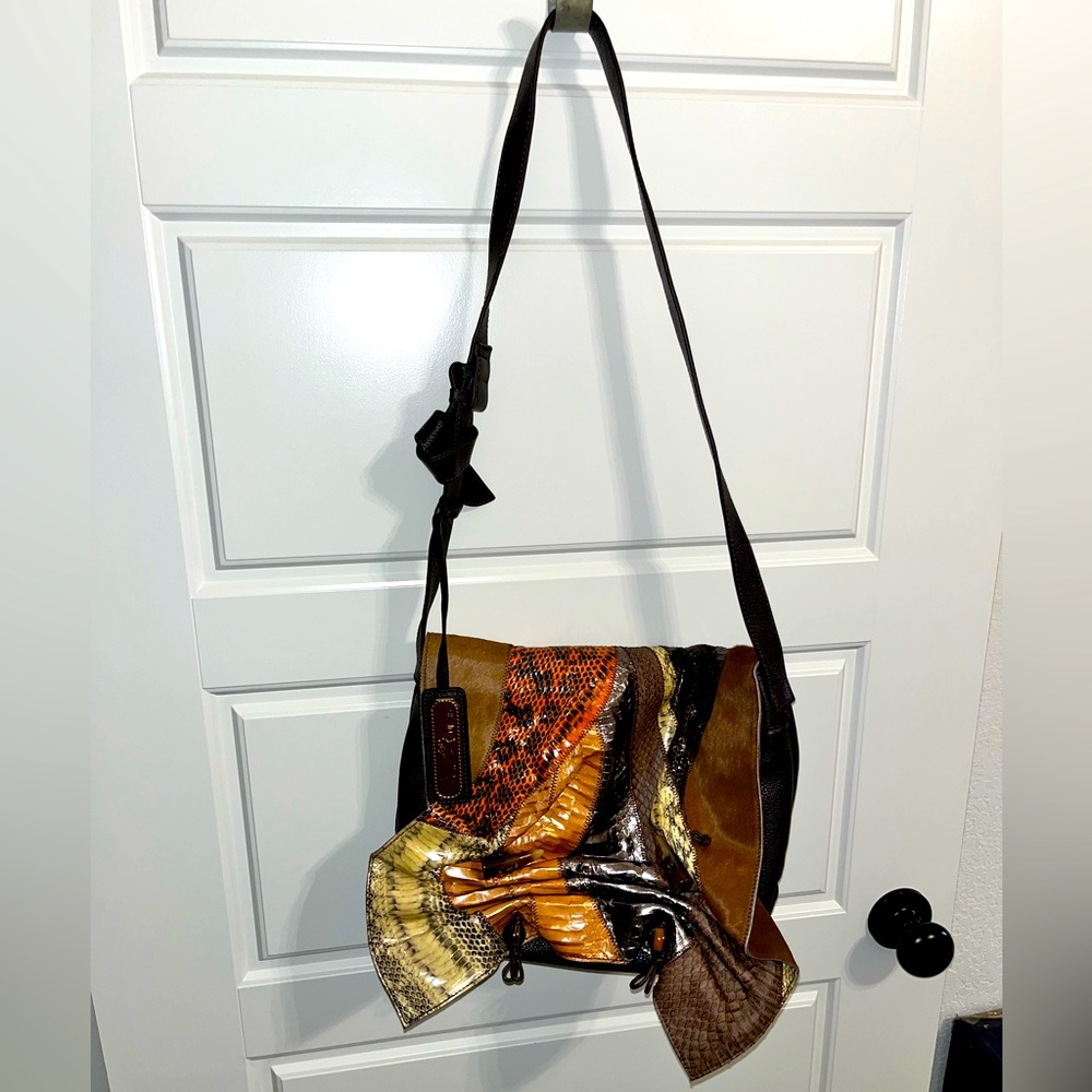 Sharif 1827 Snakeskin unique crossbody bag, signed/branded by designer